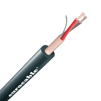 Микрофонный кабель, чёрный, 6 мм, медный экран EUROCABLE CVS-LK02N6E