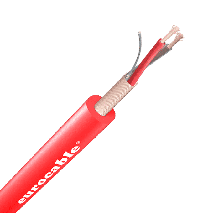 Микрофонный кабель, красный, 6 мм, медный экран EUROCABLE CVS-LK02R6E
