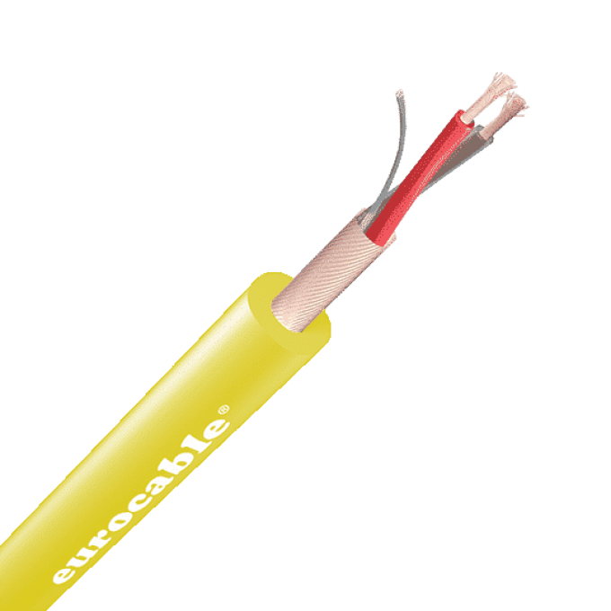 Микрофонный кабель, жёлтый, 6 мм, медный экран EUROCABLE CVS-LK02Y6E