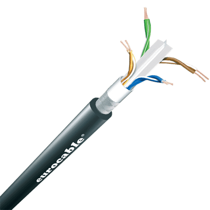 Туринговый кабель CAT6 S-UTP гибкий на катушках в намотке по 1250м EUROCABLE CVS-LKCAT6A-STP-1250